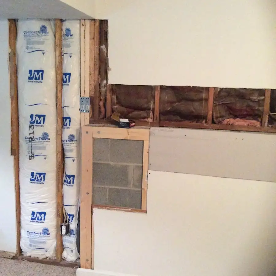 Wall insulation replacement during Contents Cleaning & Restoration in Middletown